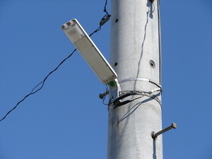写真：電柱取付