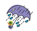 イラスト：雨