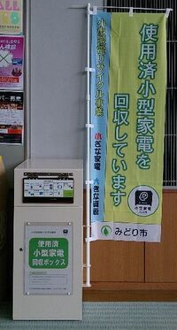 写真：使用済小型家電回収ボックス