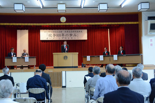 写真：旧花輪小学校記念館米寿記念特別企画展オープニングセレモニー