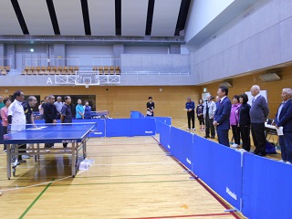 写真：みどり市老人クラブ連合会新卓球大会