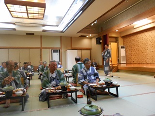 写真：みどり市区長会視察研修懇親会