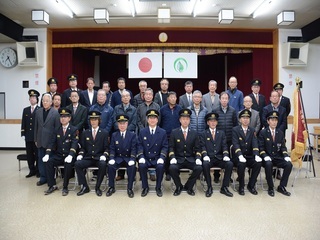 写真：みどり市消防団機能別消防団員辞令交付式