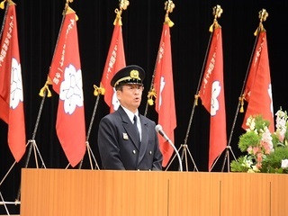 写真：みどり市消防団出初式