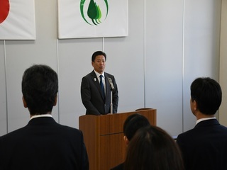写真：市長年頭の挨拶