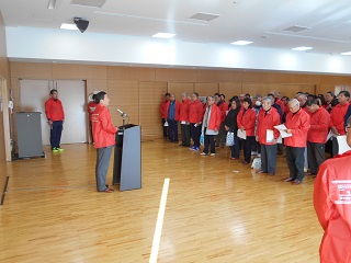 写真：第63回全日本実業団対抗駅伝競走大会自主整理員出発式
