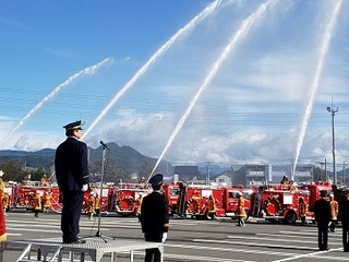 写真：みどり市消防団秋季消防点検