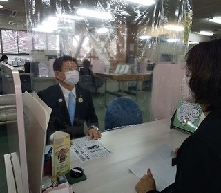 写真：新型コロナウイルス感染予防対策（市役所窓口について）