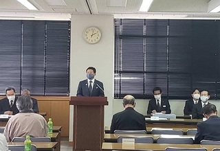 写真：令和3年度区長及び副区長委嘱状交付式、第1回みどり市区長会