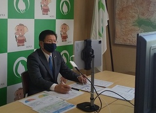 写真：新型コロナウイルス感染症に係る群馬県知事とのWEB会議
