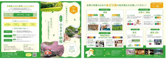 R6年度企業版ふるさと納税事業紹介チラシイメージ