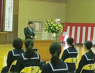 写真：みどり市笠懸南中学校創立40周年記念式典