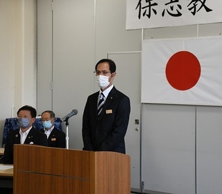 写真：教育長就任式
