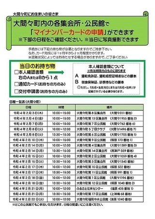 ポスター：マイナンバーカード出張申請サポート