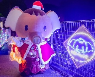 写真：わたらせ渓谷鐡道の各駅イルミネーション