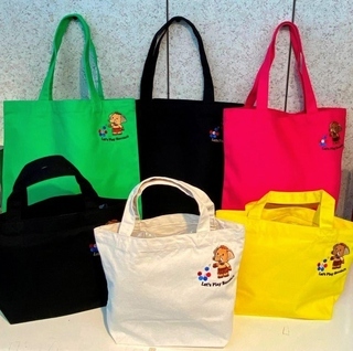 写真：ボッチャみどモス刺繍入りトートバック