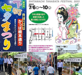 写真：「下町七夕まつり」にみどり市特産品を出店