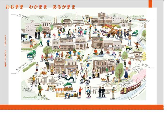 大間々官民共創デザインイラスト