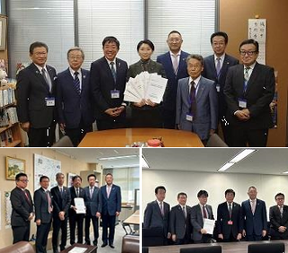 写真：群馬県都市計画協会・群馬県街路事業促進協議会の都市計画事業の事業費確保に関する要望活動