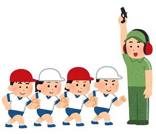 イラスト：市内小学校運動会視察