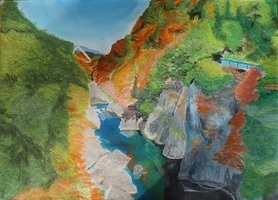 絵の写真：美しい高津戸峡