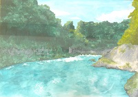 絵の写真：高津戸峡の景色
