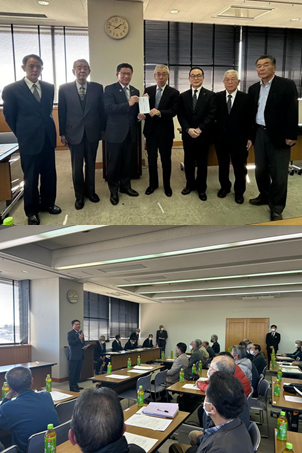 写真：みどり市区長会から能登半島地震被災者義援金を受領
