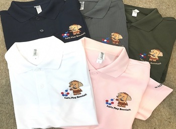 みどり市マスコットキャラクター「みどモス」オリジナルポロシャツ＆Tシャツ 【ボッチャ刺繍】｜株式会社足利屋洋品店