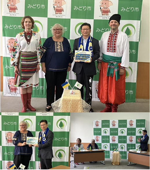 写真：ウクライナろう者協会会長及び次期会長との面会
