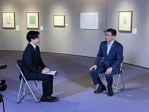 写真：報道特別番組「35市町村長に聞く」の放映