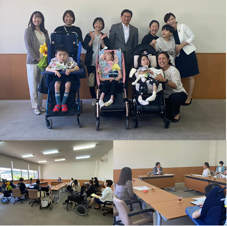 写真：「笑って子育てロリポップ」の皆さんと面会
