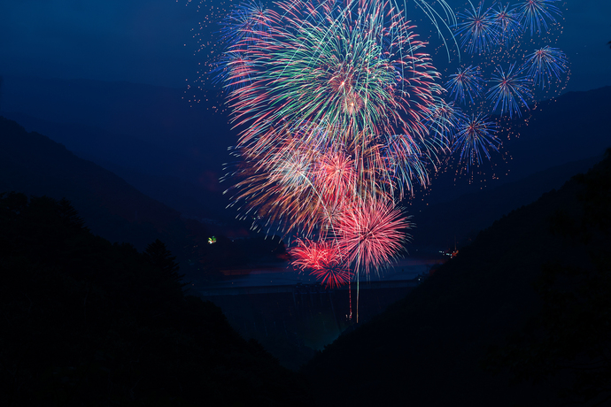 写真：草木湖まつりの花火