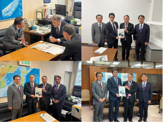 写真：国道50号バイパス建設促進期成同盟会による中央要望