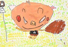 写真:「プロバスケせんしゅ」の絵
