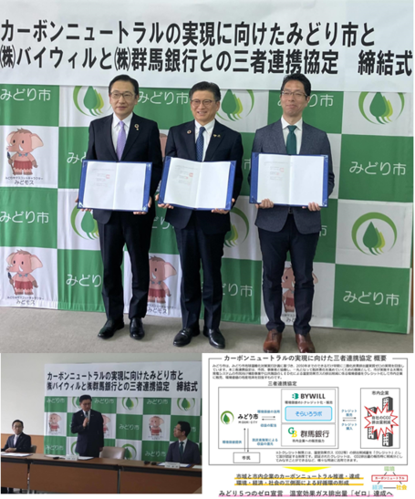 写真：カーボンニュートラル実現に向けた連携協定