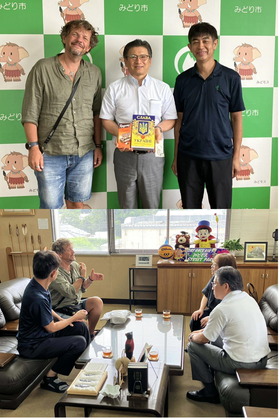 写真：ボズコ氏（ウクライナ避難民）の訪問