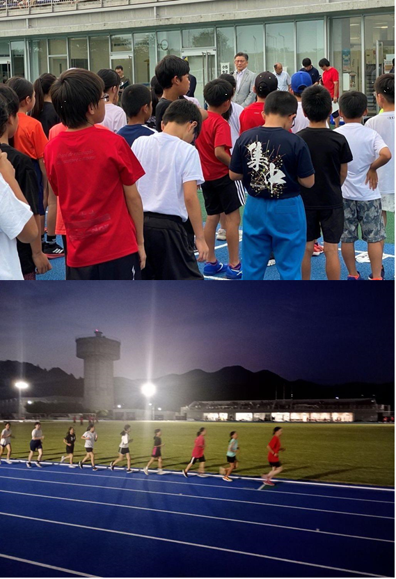 写真：みどり市・桐生市小学生ナイター陸上競技教室