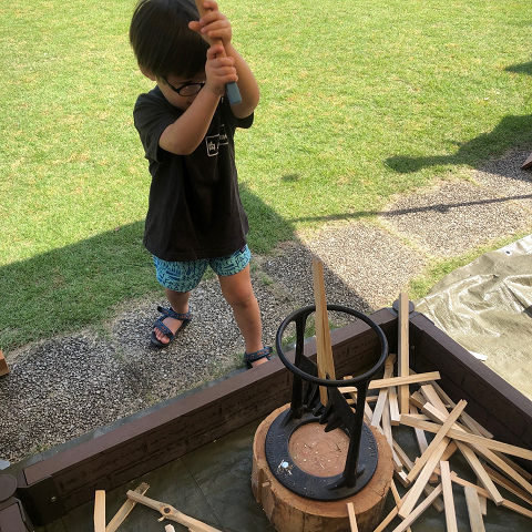 薪割り体験