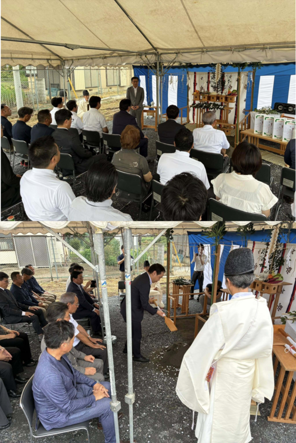 写真:岩宿駅前ホテル起工式