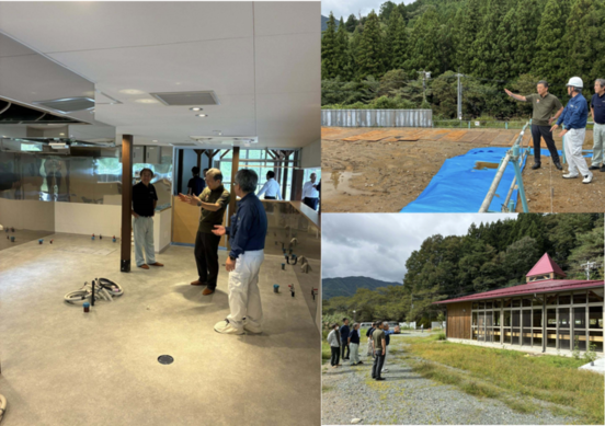 写真:滞在型宿泊施設の建替現場を視察