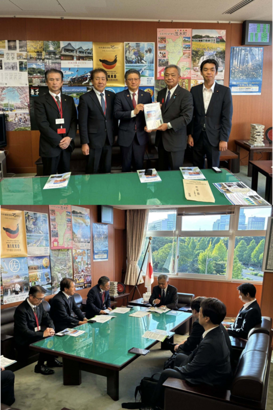 写真:渡良瀬川流域砂防工事期成同盟会による中央要望