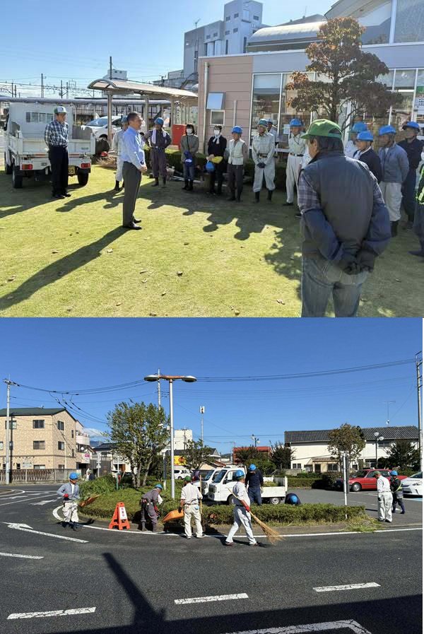 写真:シルバーの日清掃活動