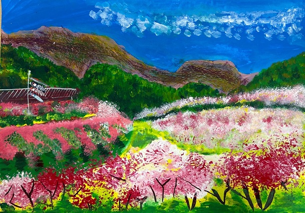 絵の写真：花桃祭り