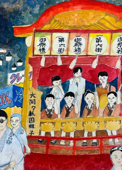 絵の写真：大間々祇園囃子