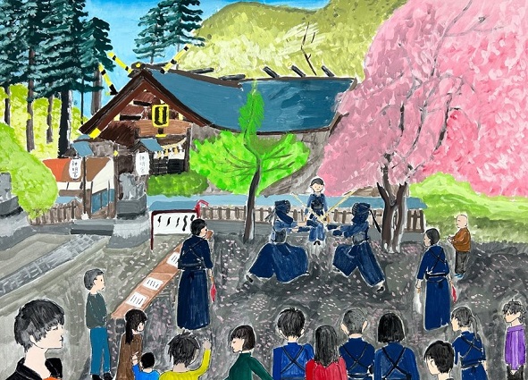 絵の写真：神明宮奉納剣道大会