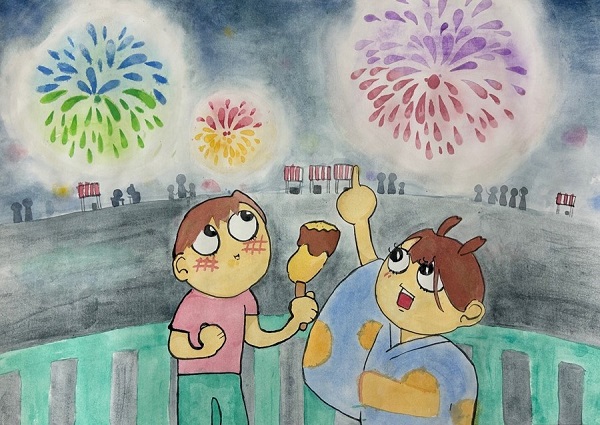 絵の写真：笠懸まつり