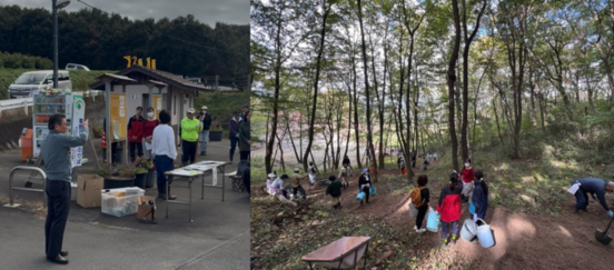 写真:鹿田山フットパス整備作業