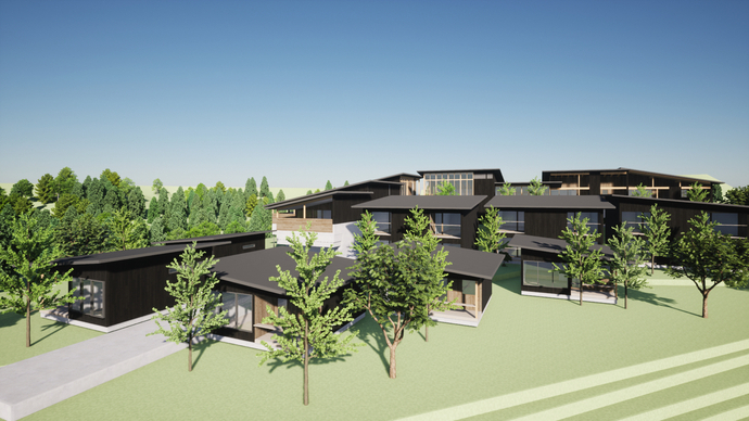 滞在型宿泊施設_セントラル棟・温浴棟・宿泊棟