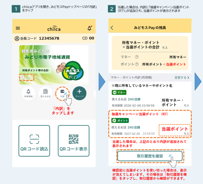 当選ポイント確認方法1