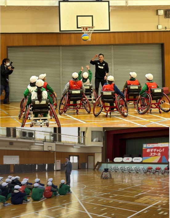 写真：あすチャレ！スクール　車いすバスケットボール体験